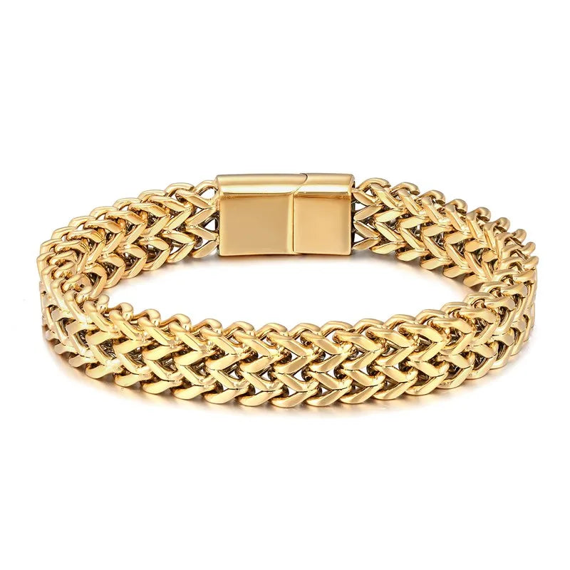 Wide Cuban Link Chain Bracelet