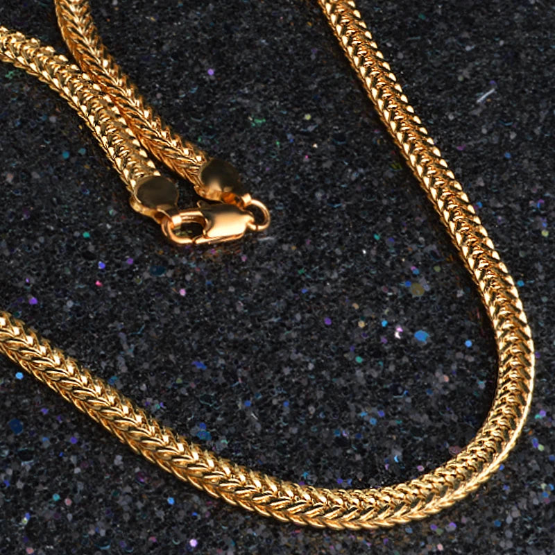 High Quality Necklace Gold Pated Chain Neckacle Fashion Jewelry Thick Chain For Women And Men Fast Shipping