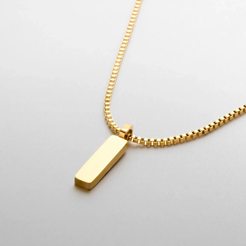 Double Box Chain Pendant Necklace