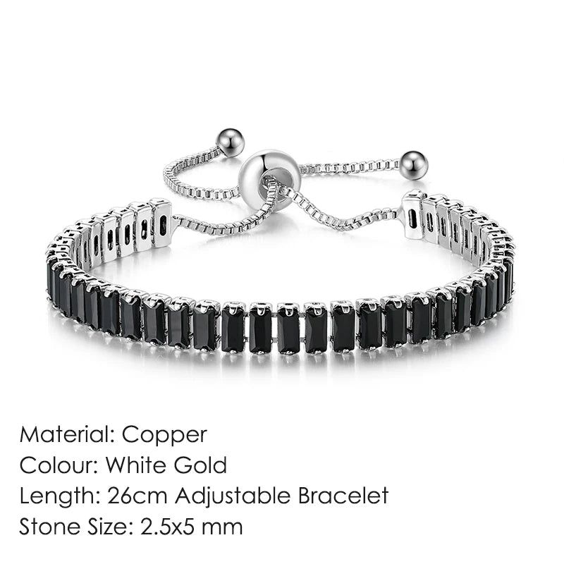 Black Crystal Tennis Bracelet