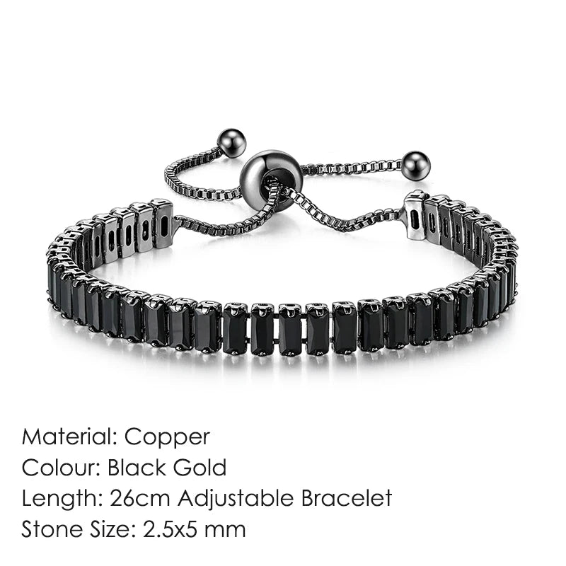 Black Crystal Tennis Bracelet