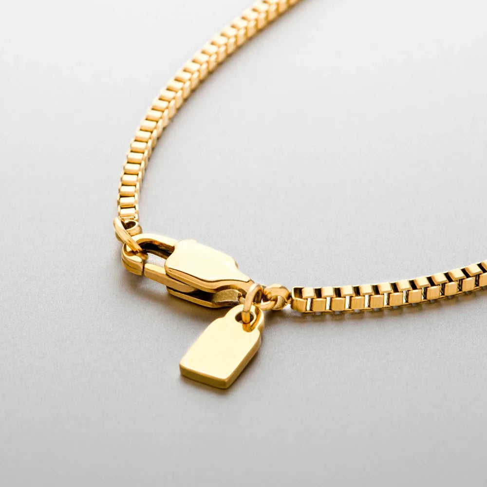 Double Box Chain Pendant Necklace
