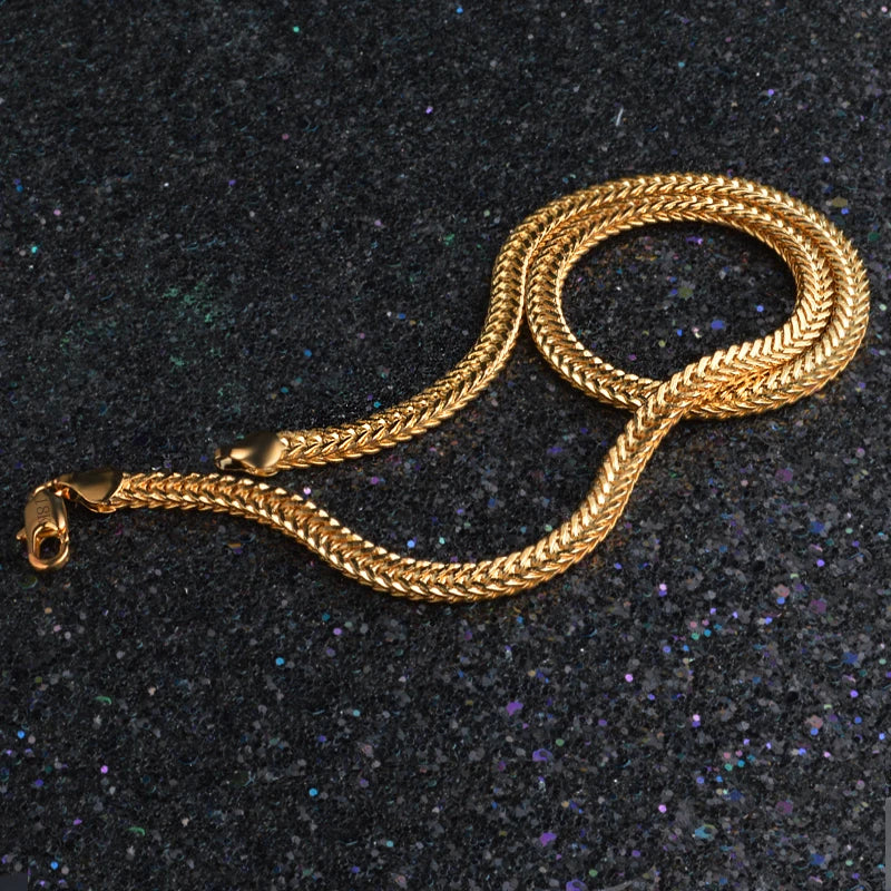 High Quality Necklace Gold Pated Chain Neckacle Fashion Jewelry Thick Chain For Women And Men Fast Shipping