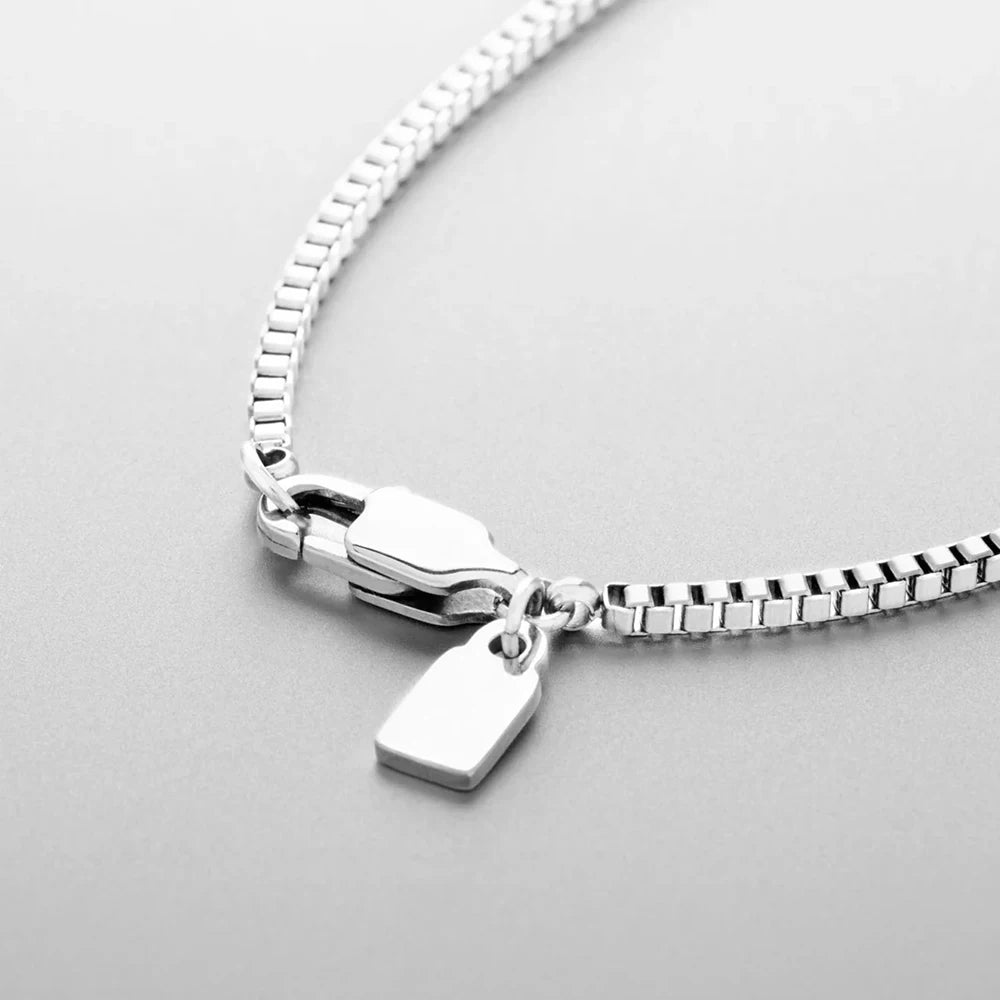 Double Box Chain Pendant Necklace
