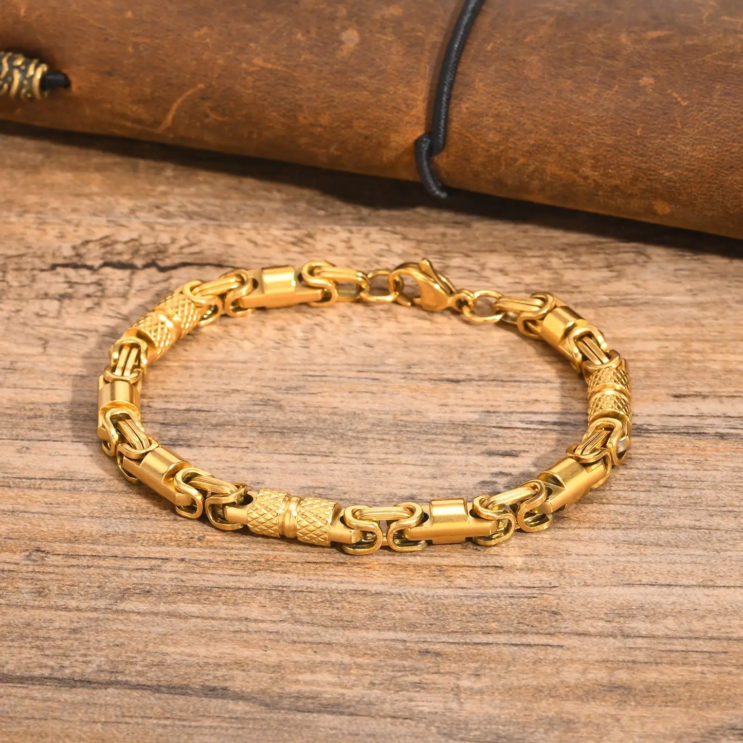 Oxidized Byzantine Chain Bracelet