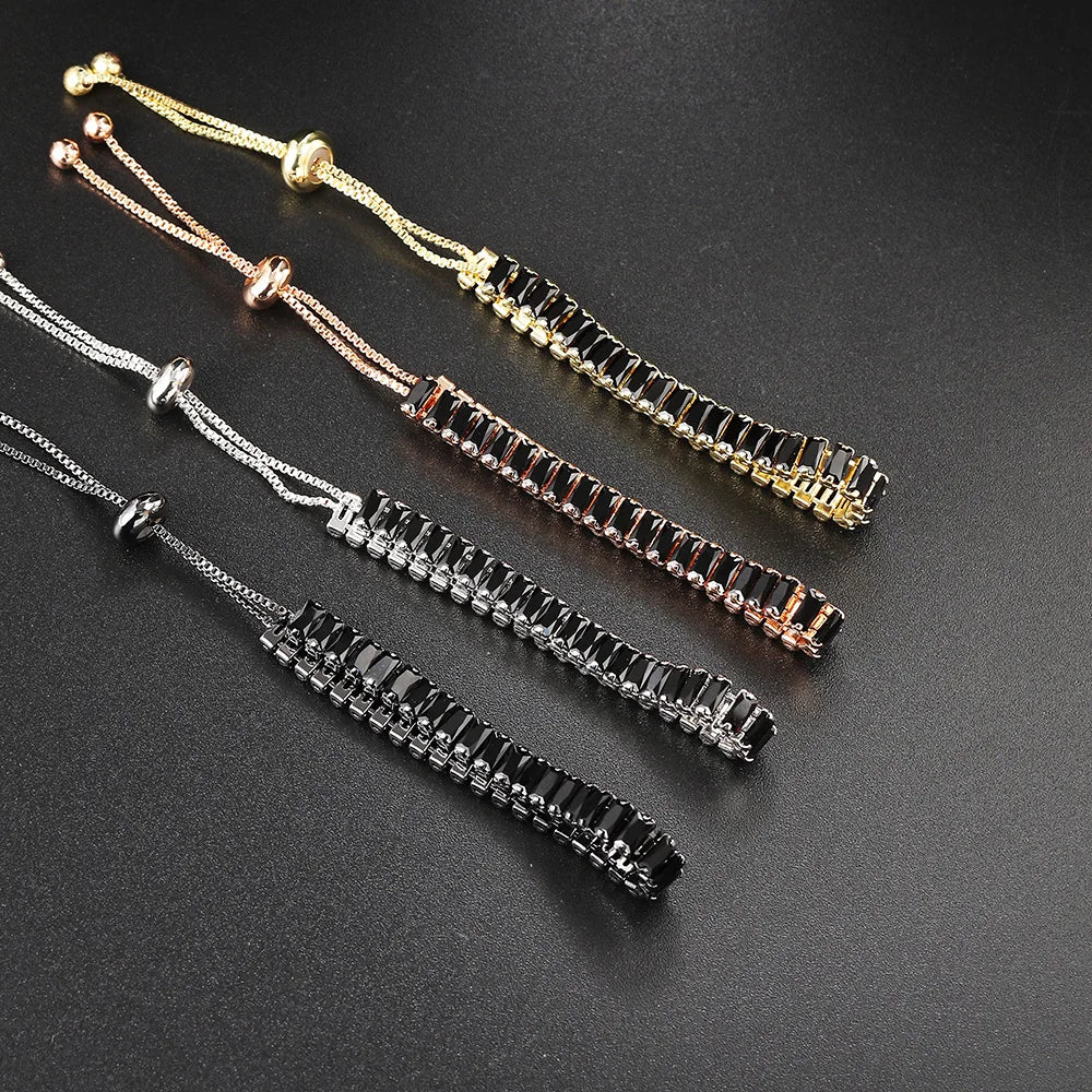 Black Crystal Tennis Bracelet