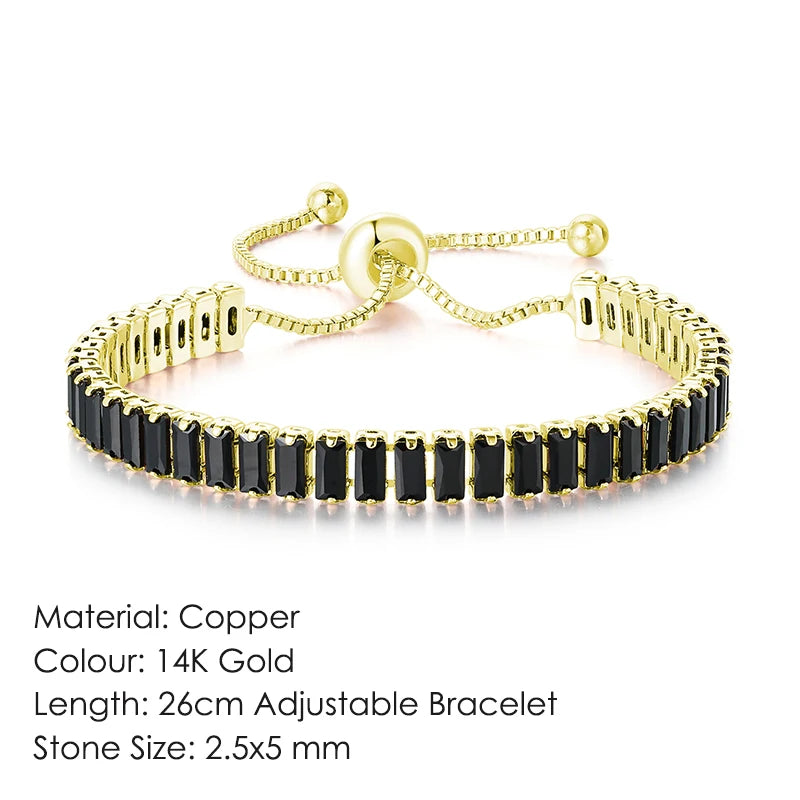 Black Crystal Tennis Bracelet