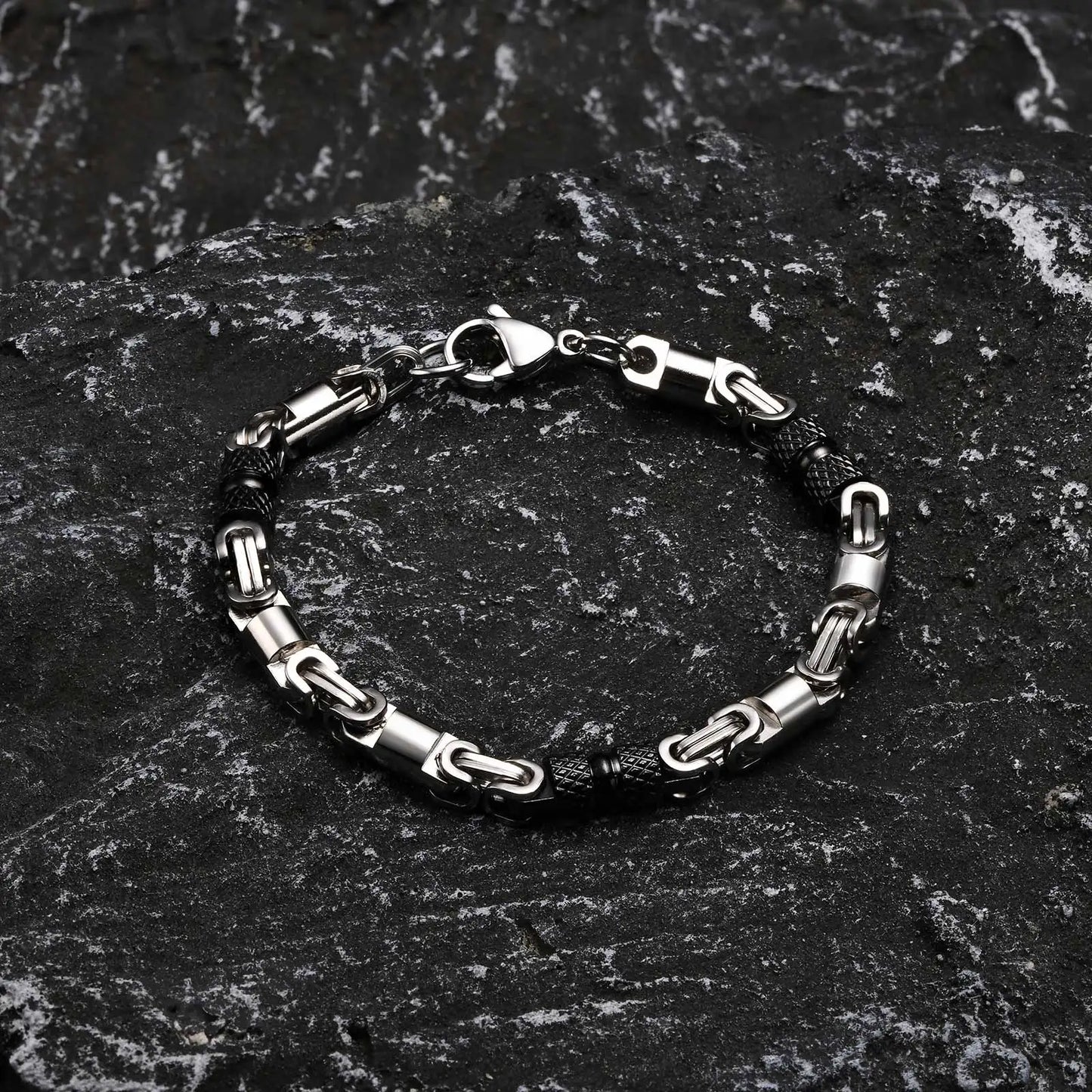 Oxidized Byzantine Chain Bracelet