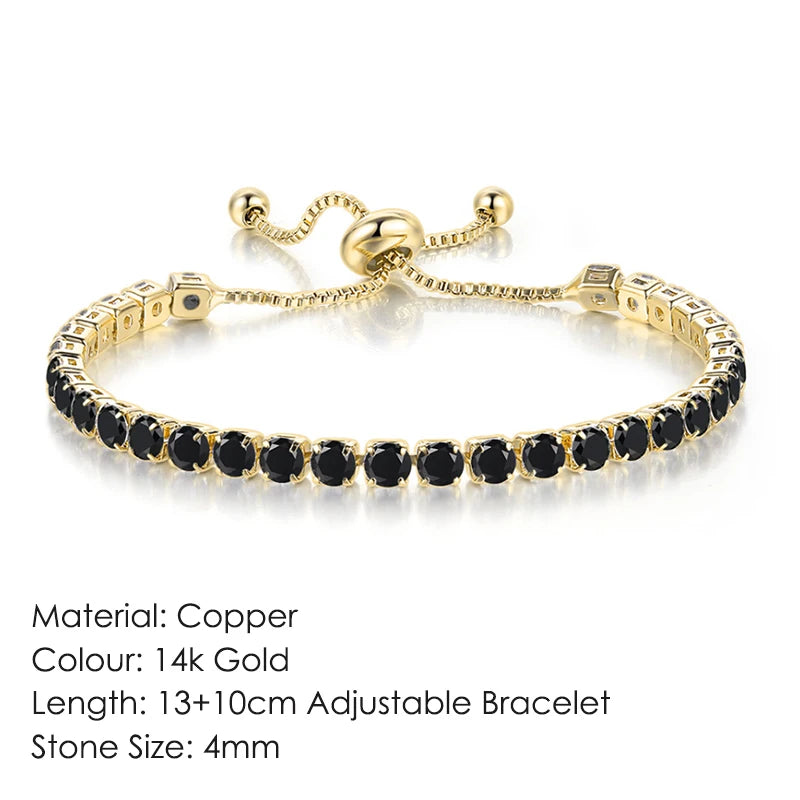 Black Crystal Tennis Bracelet