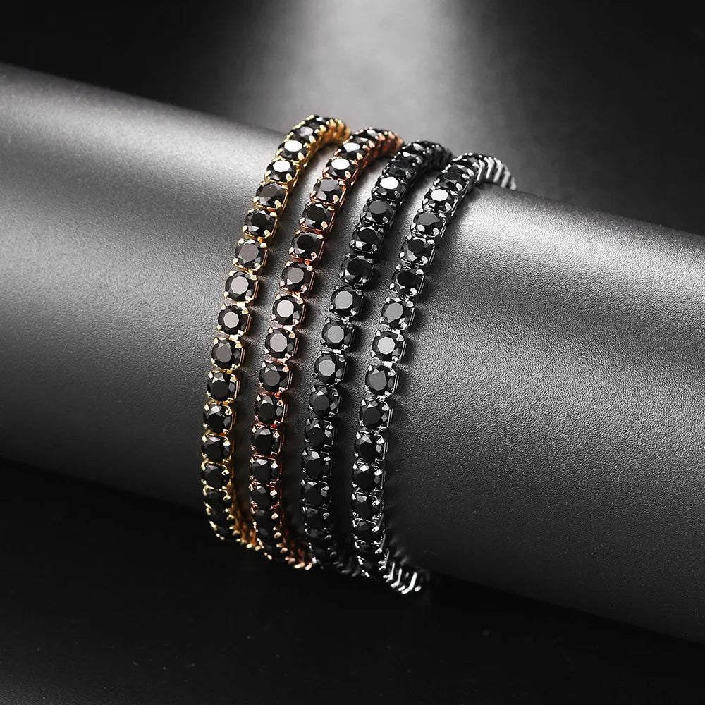 Black Crystal Tennis Bracelet