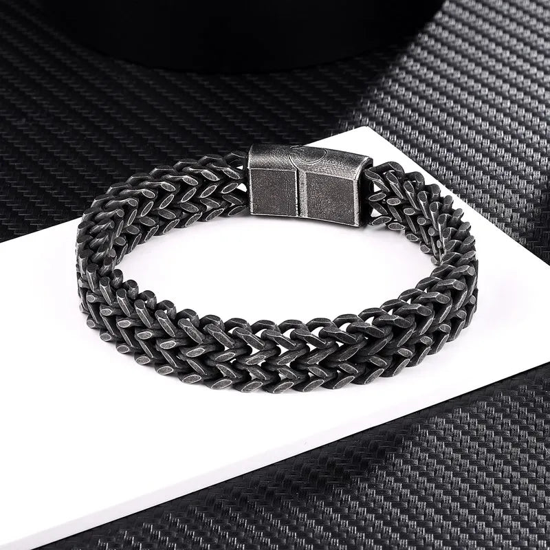 Wide Cuban Link Chain Bracelet