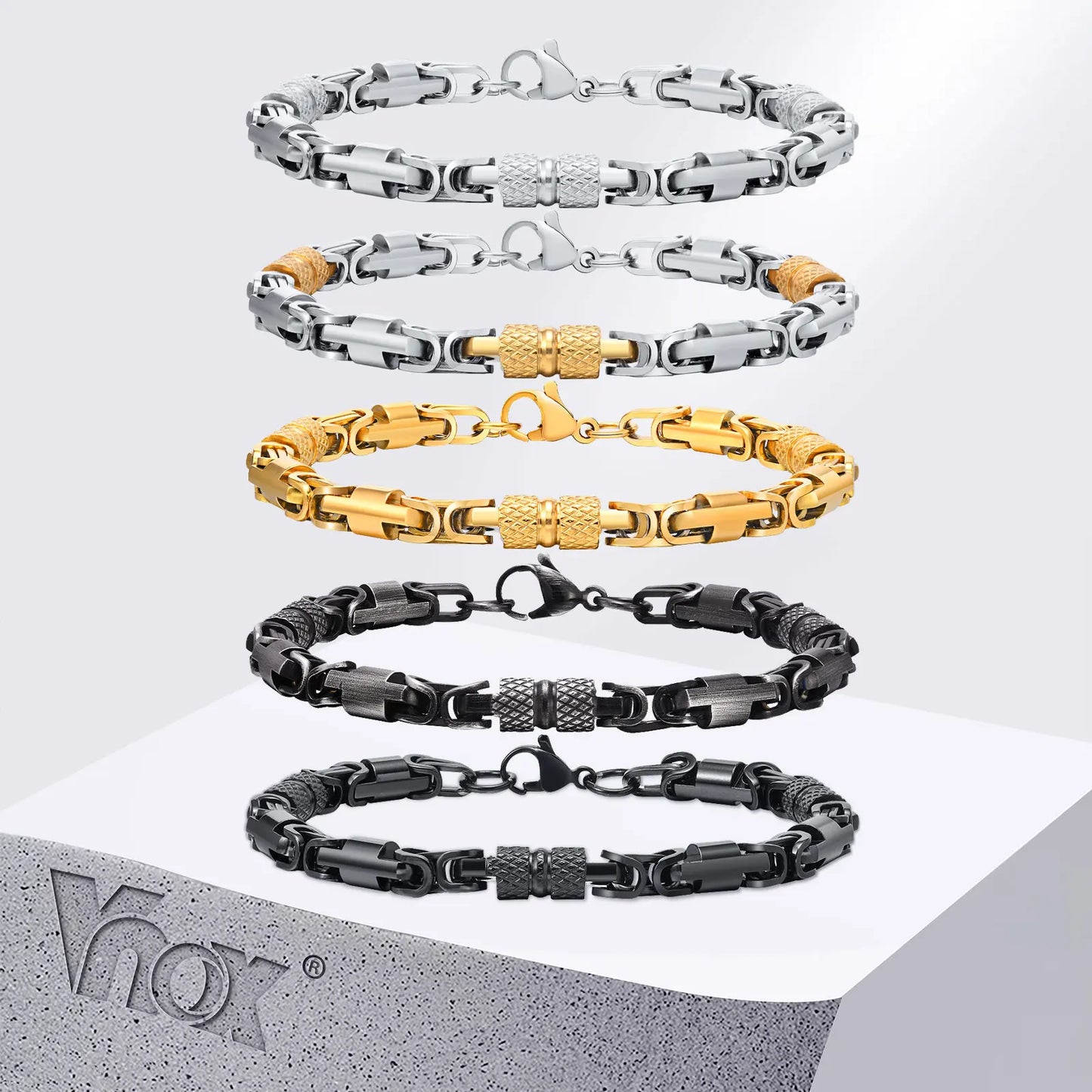 Oxidized Byzantine Chain Bracelet