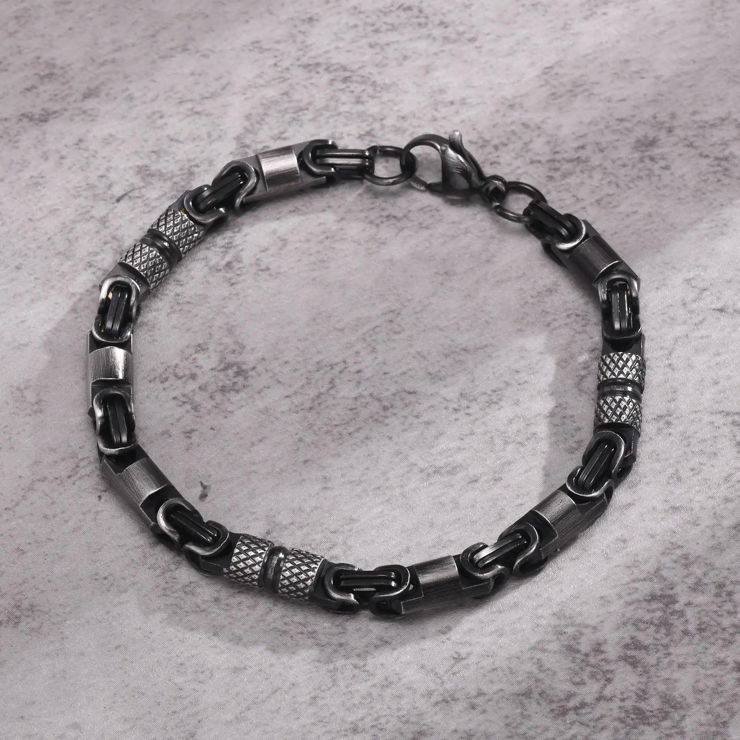 Oxidized Byzantine Chain Bracelet