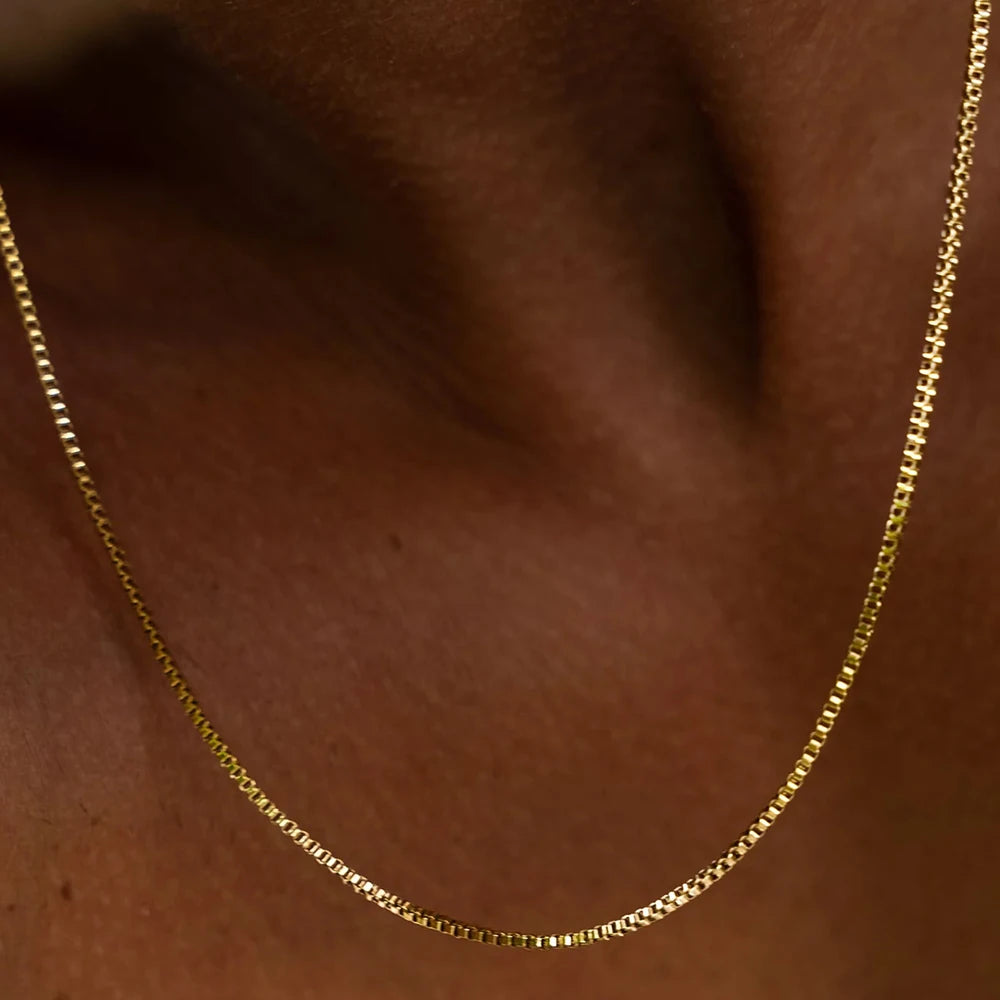 Double Box Chain Pendant Necklace