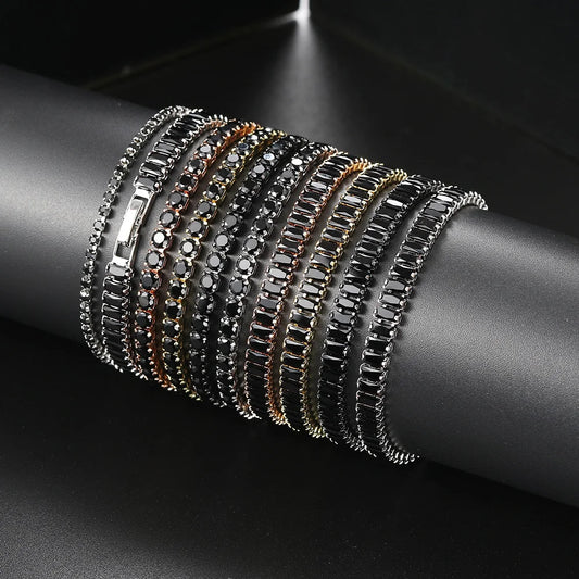Black Crystal Tennis Bracelet