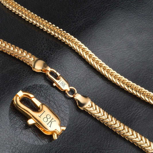 High Quality Necklace   Gold Pated Chain Neckacle Fashion Jewelry Thick Chain For Women And Men Fast Shipping
