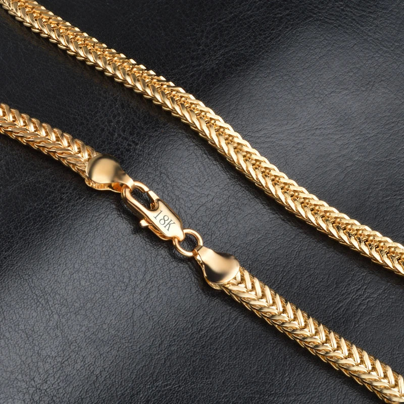 High Quality Necklace   Gold Pated Chain Neckacle Fashion Jewelry Thick Chain For Women And Men Fast Shipping