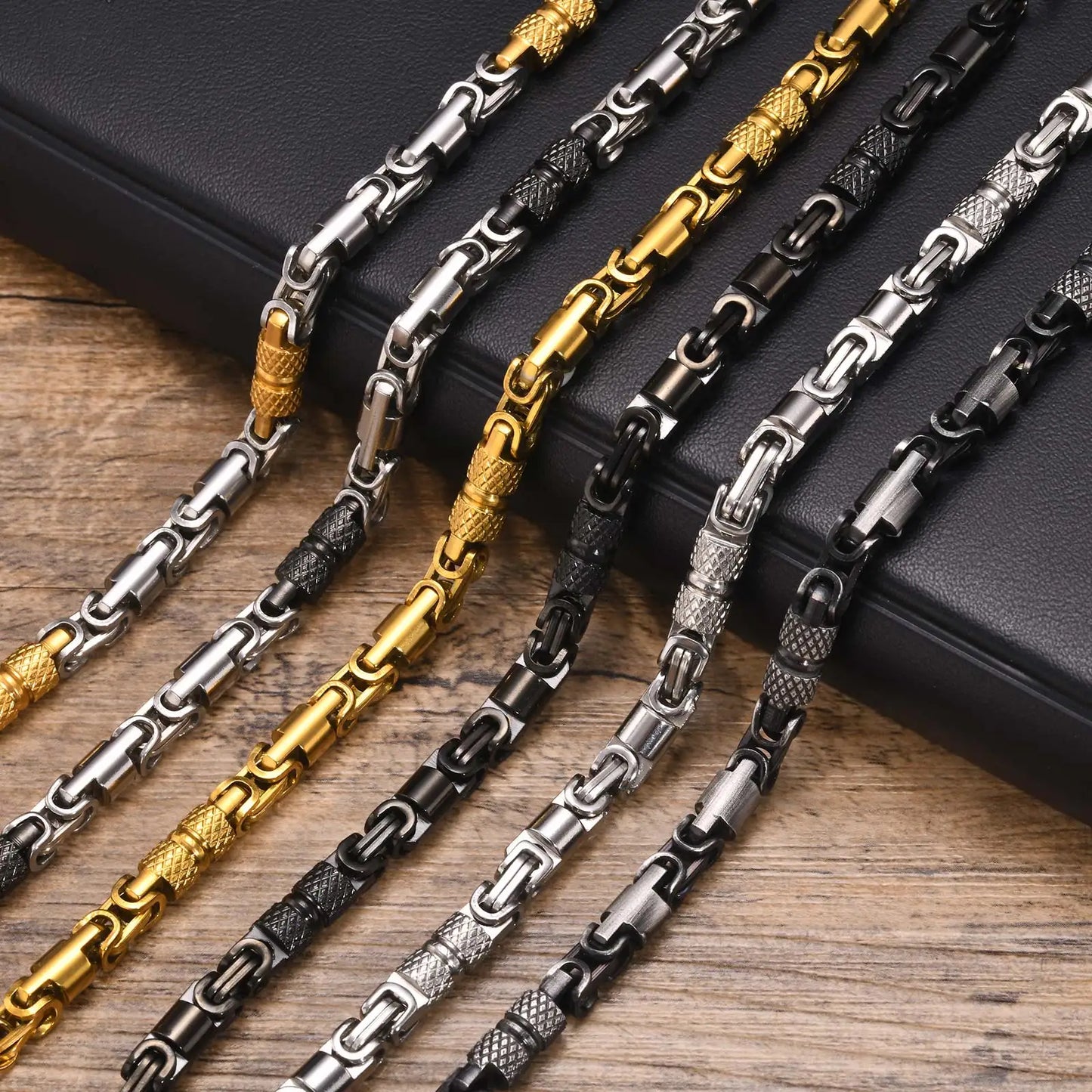 Oxidized Byzantine Chain Bracelet