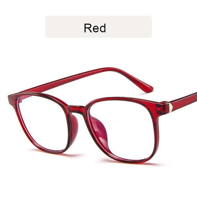 RMM Retro Mens Glasses Frame Fashion Computer Eyeglasses Frame Women Anti-blue Light Transparent Clear Pink Plastic Frame