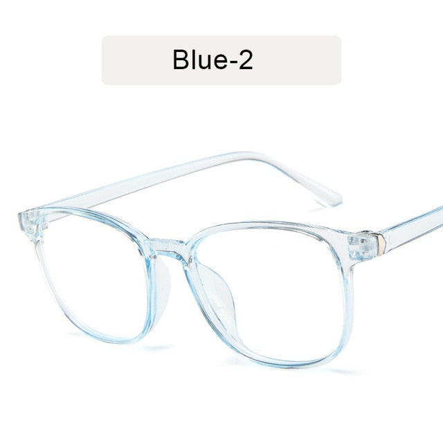 RMM Retro Mens Glasses Frame Fashion Computer Eyeglasses Frame Women Anti-blue Light Transparent Clear Pink Plastic Frame